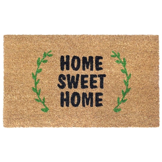RugSmith Black Home Sweet Home Machine Tufted Doormat